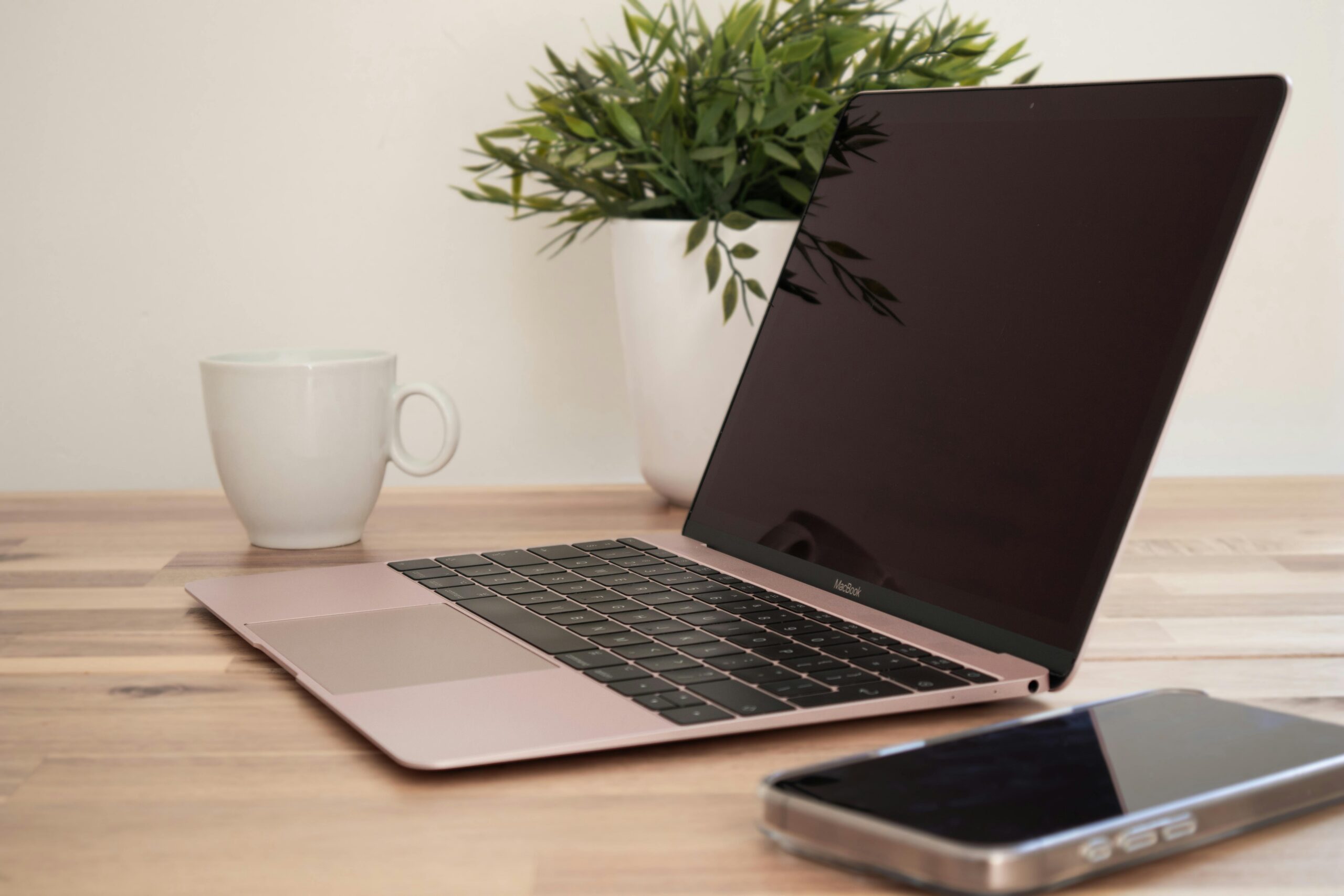 Laptop i telefon